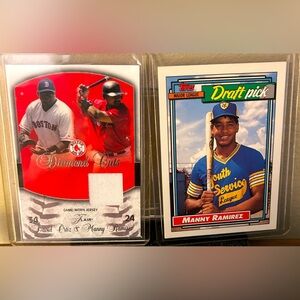 Manny Ramirez David Ortiz Baseball Cards - Bundle of Two Cards